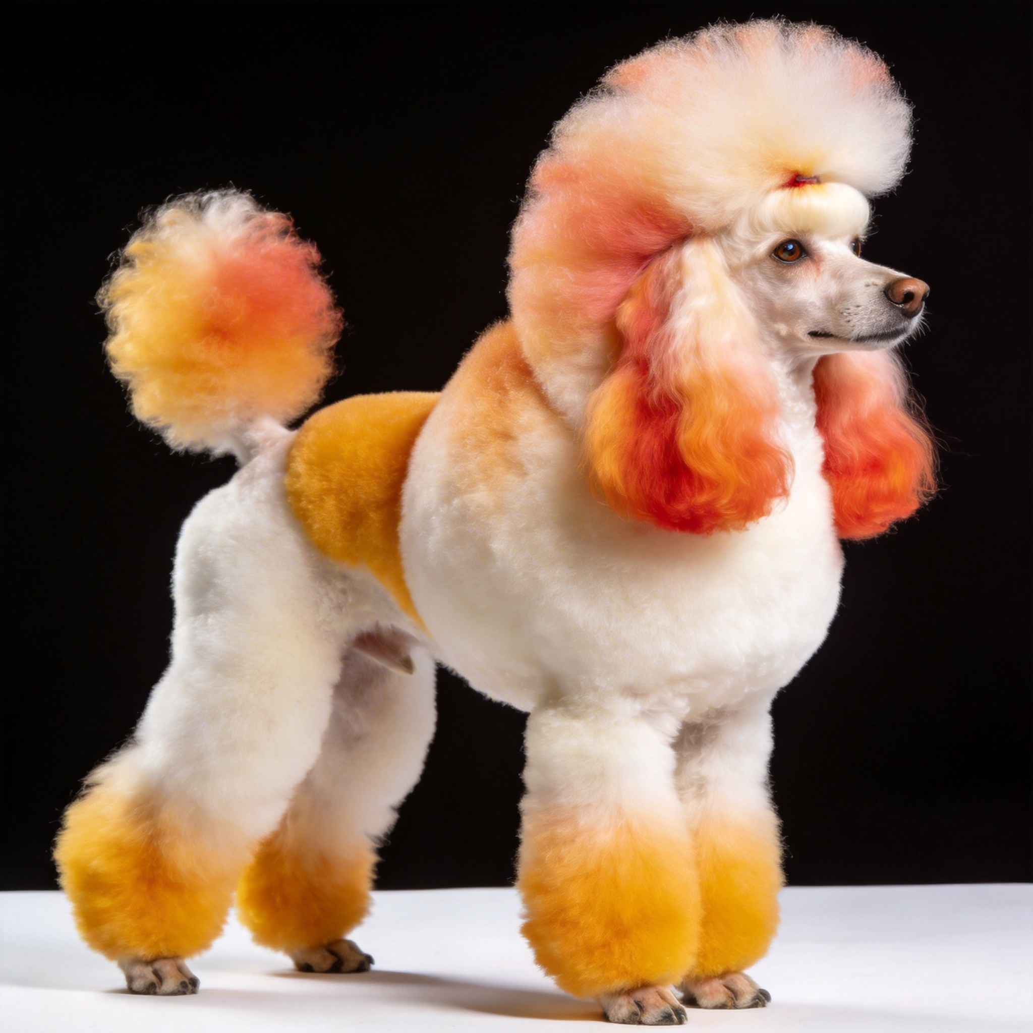 春天宠物美容师培训学校学员作品-创意宠物造型案例